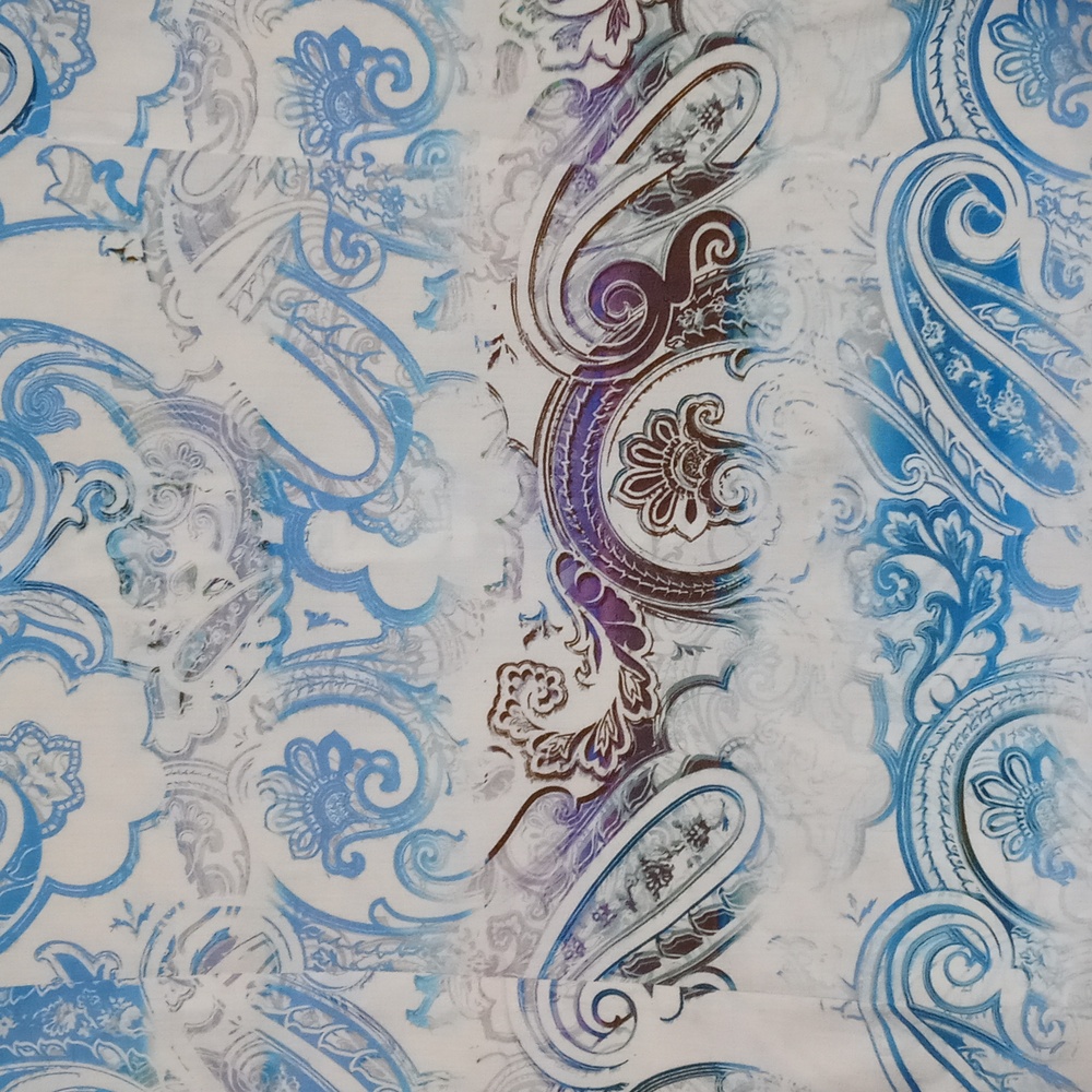 🌊Etro🌊 - Men's White/Blue/Purple Paisley L/S Button Down - Picture 4 of 11